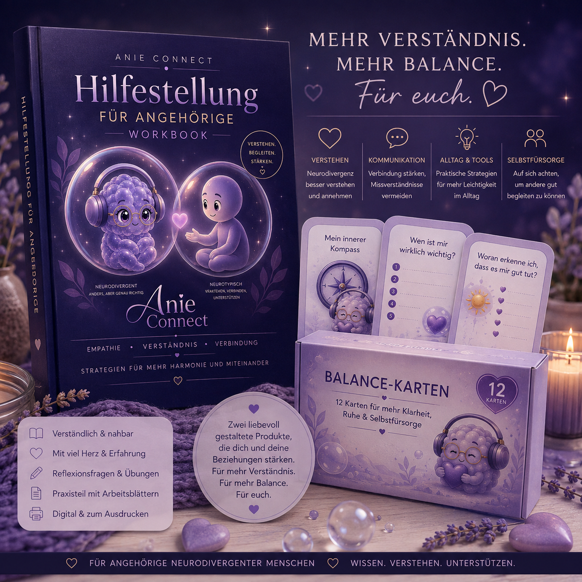 Workbook für Angehörige & Balance Karten